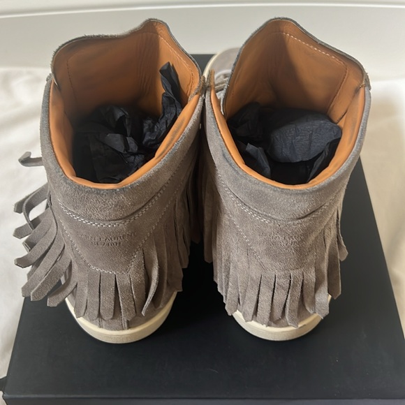 Saint Laurent men’s graphite suede fringe SL/16H - Picture 3 of 6
